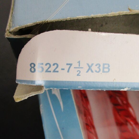 Vtg Glass Icicle Ornaments Set of 6 Red Twisted Gold Finial Tips Original Box 9" - Picture 4 of 4